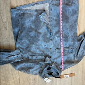Ksubi Washed Denim Button-Up Utility Shirt Jacket NWT Originally $220